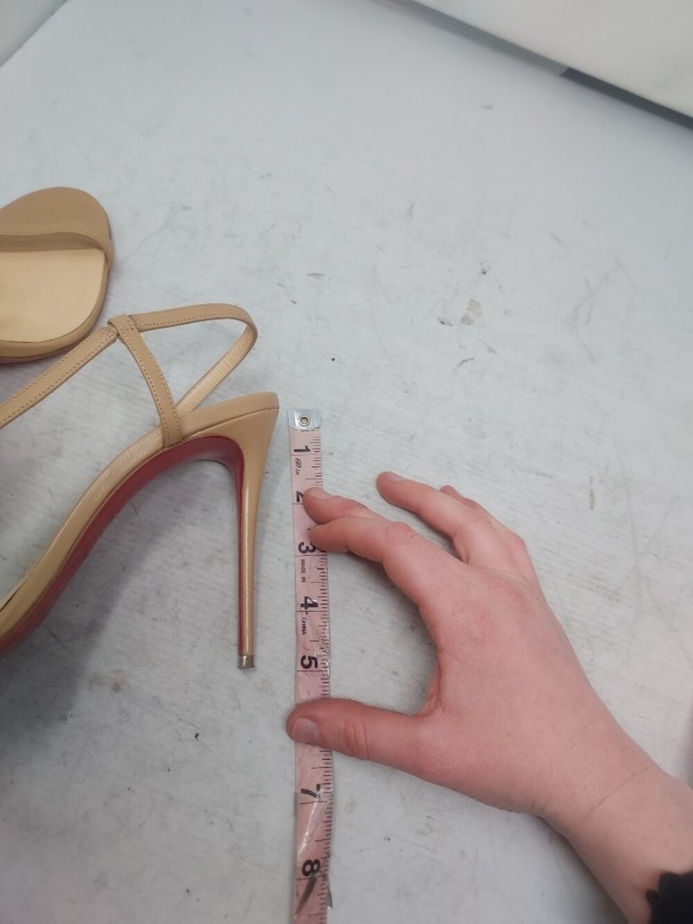 CHRISTIAN LOUBOUTIN Rosalie Strass Nude Strappy Heel Sandal - Picture 12 of 12
